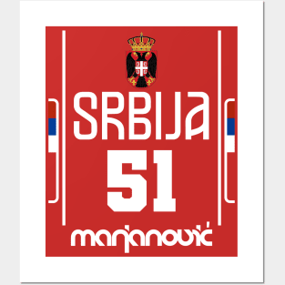 Boban Marjanovic Retro Serbia Euro Basketball Fan Art Posters and Art